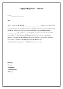 How to Write a Professional Job Experience Letter in Few Minutes