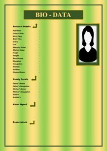 Bio-data format for marriage download MS Word form
