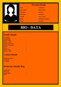 Simple Bio-data for Marriage