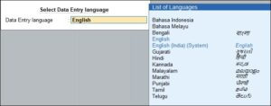 Set Up Tally Prime-data Path, Language Settings, E-mail, Export And Print