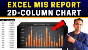 MIS Report 2D Column Chart in Excel (HINDI)