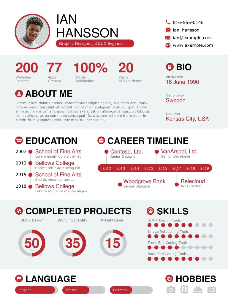 Modern Stylish Free Resume Formats For Jobs