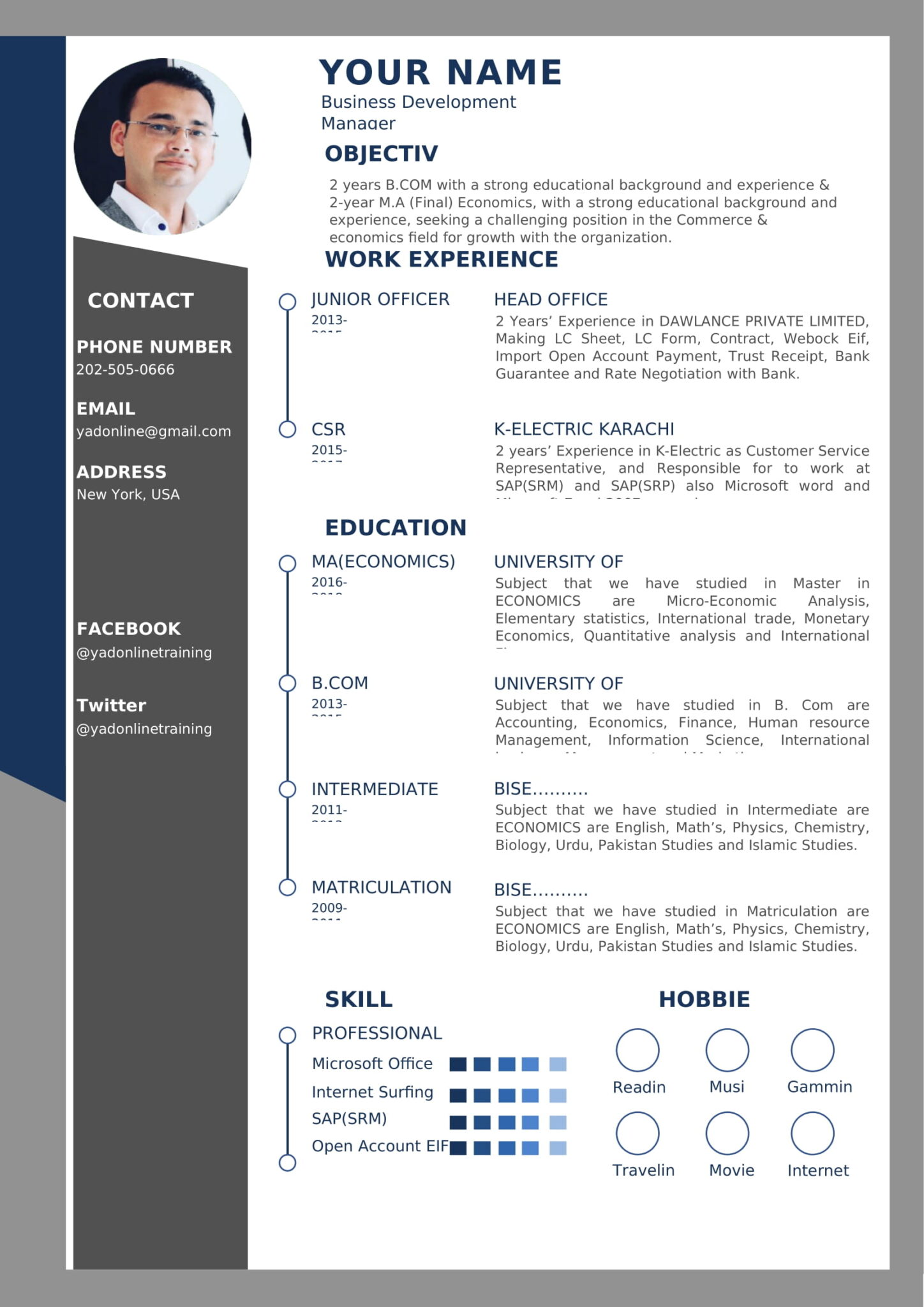 FREE Modern Resume CV Templates For Word & PDF Format