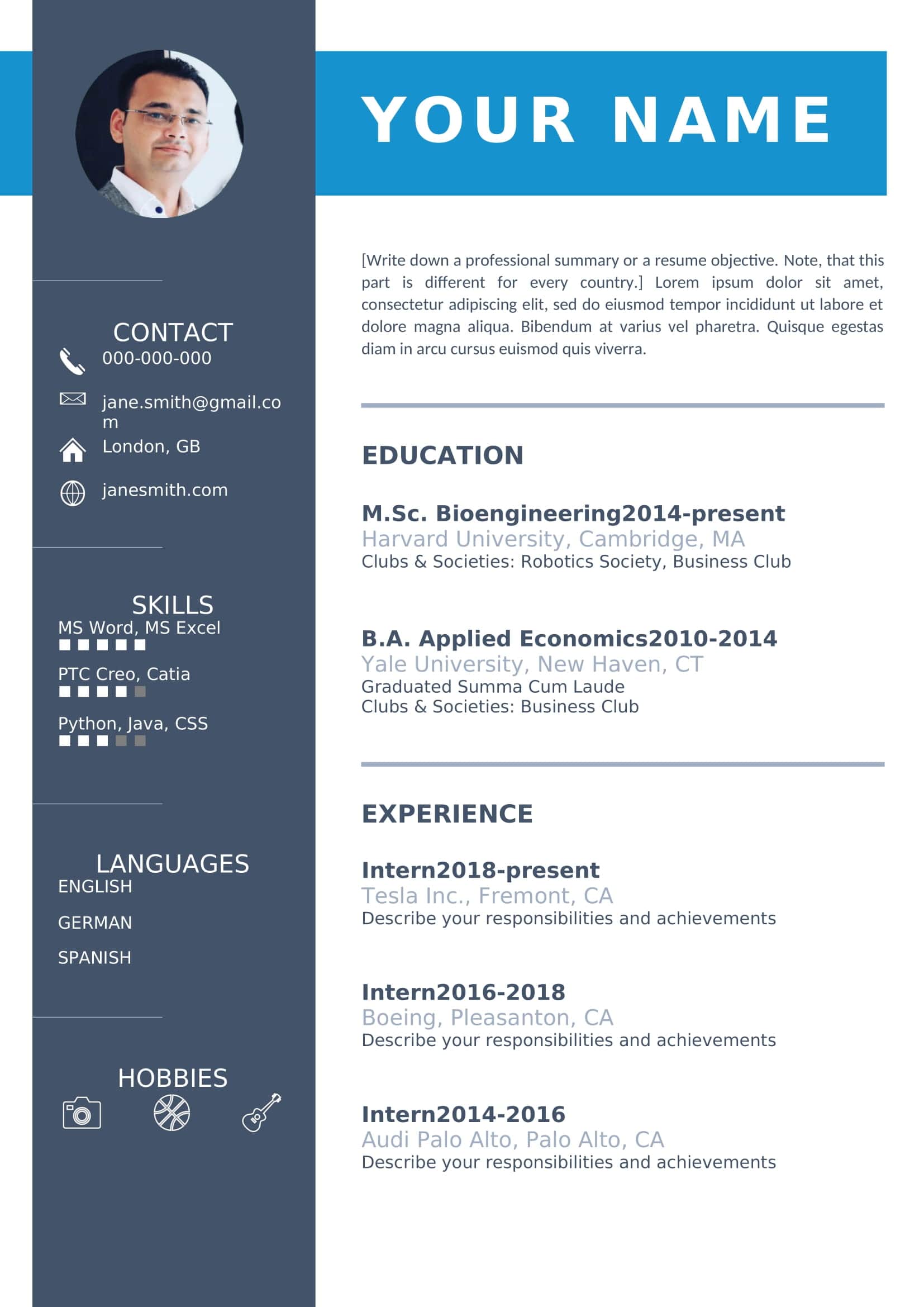 resume format 2022 pdf