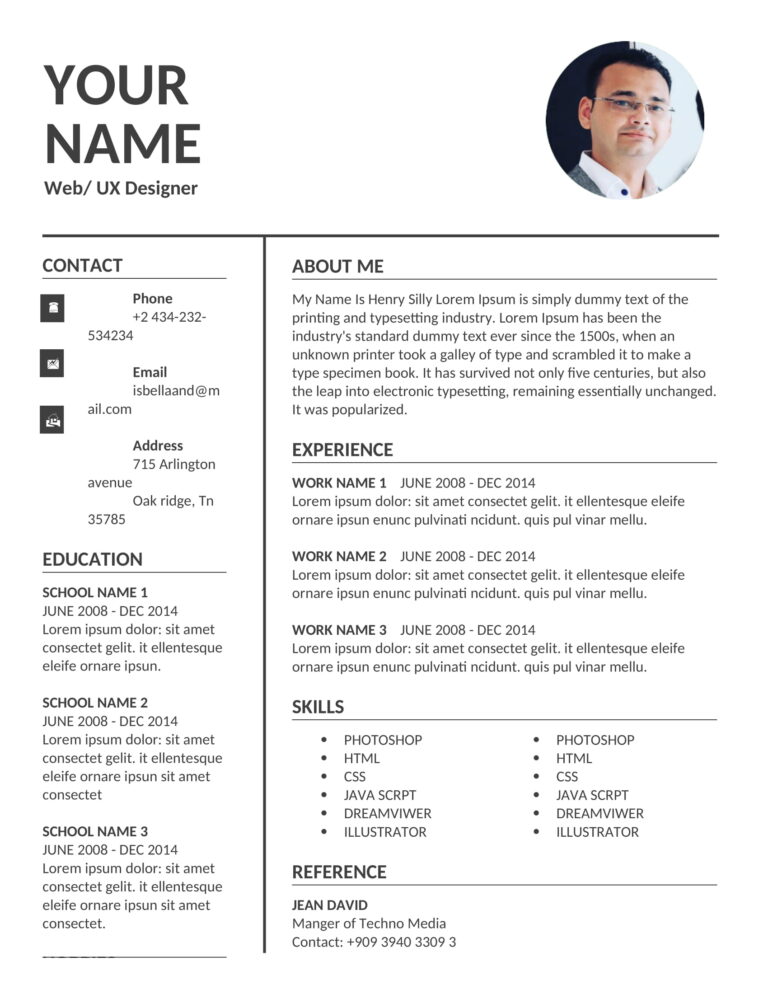 Modern CV Format Word FREE Download (.doc .pdf)