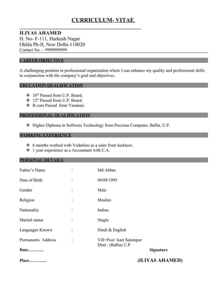 20+ ACCOUNTANT Resume CV Format in Word (.docx) FREE DOWNLOAD