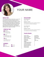 Marriage BIO-DATA Format Sample | Template | Boy | Girl