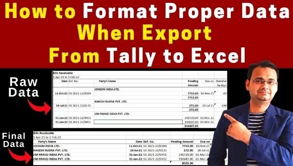 Format Proper Data when Export from Tally to Excel (2)