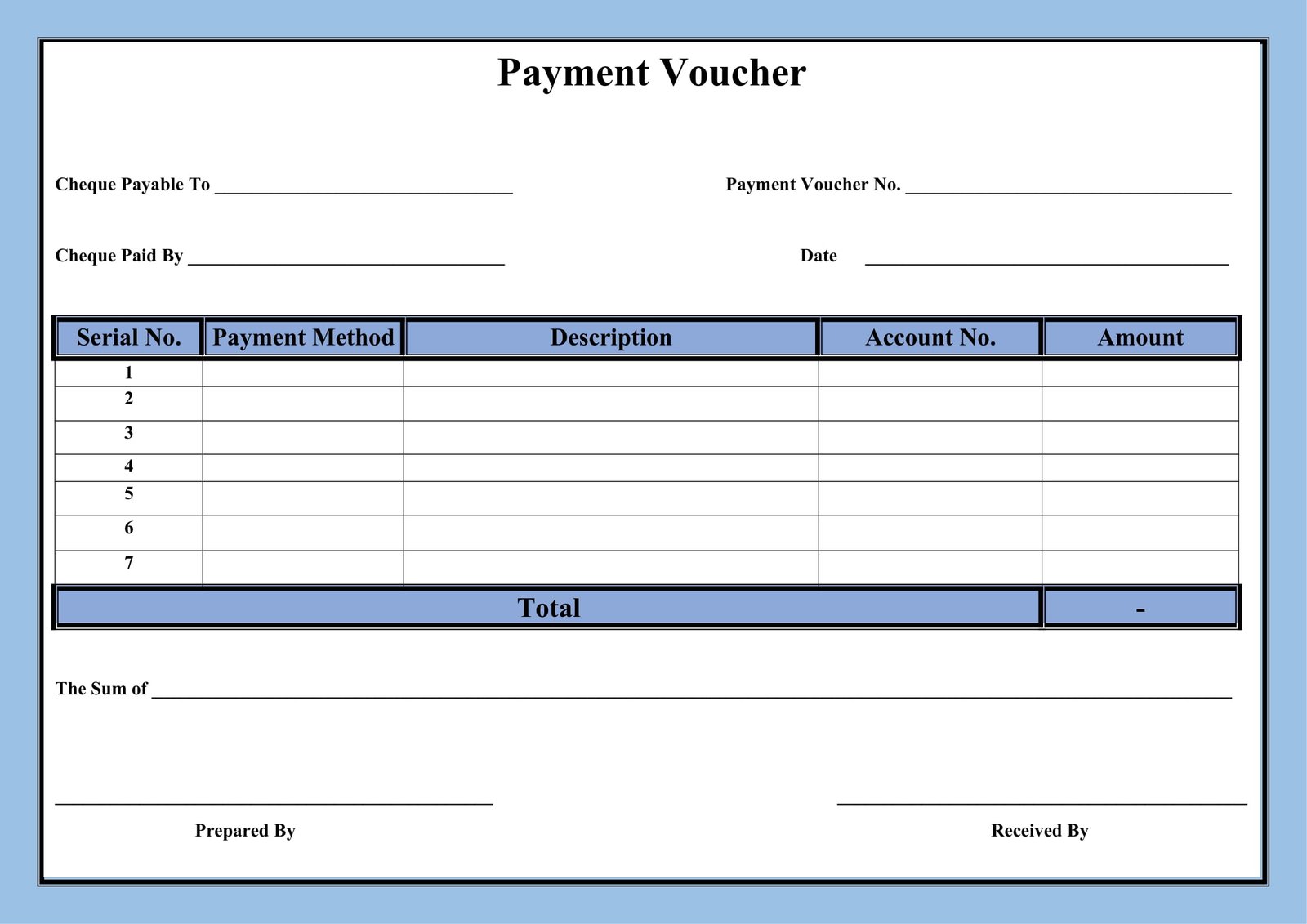 Download Payment Voucher Template In Word