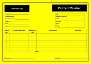 Download Payment Voucher Format Horizontal in Word (.docx)