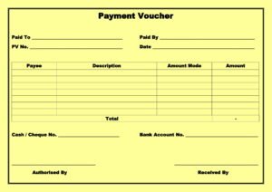 Download Payment Voucher Blue Format in Word (.docx)