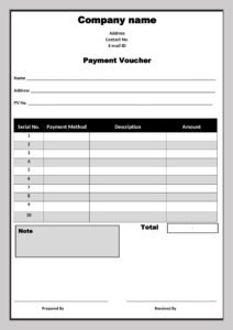 Download Payment Voucher Format in Word (.docx)