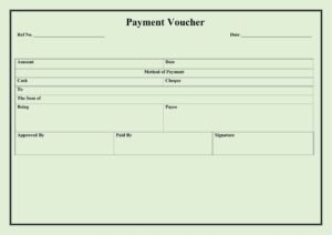 Payment Voucher Design Template in Word (.docx)