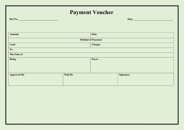 Payment Voucher Design Template in Word (.docx)