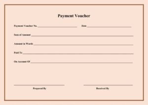 Payment Voucher Format Download in Word (.docx)