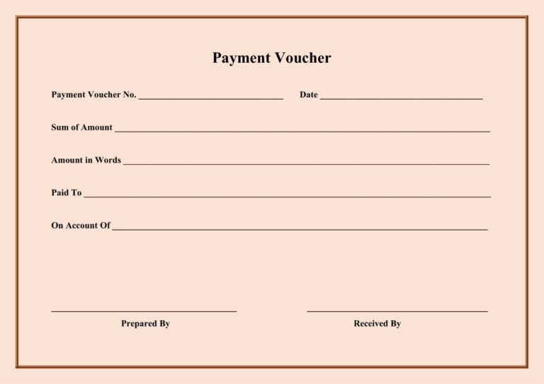 Payment Voucher Format Download in Word (.docx)