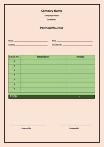 Cash Payment Voucher Template in Word (.docx)