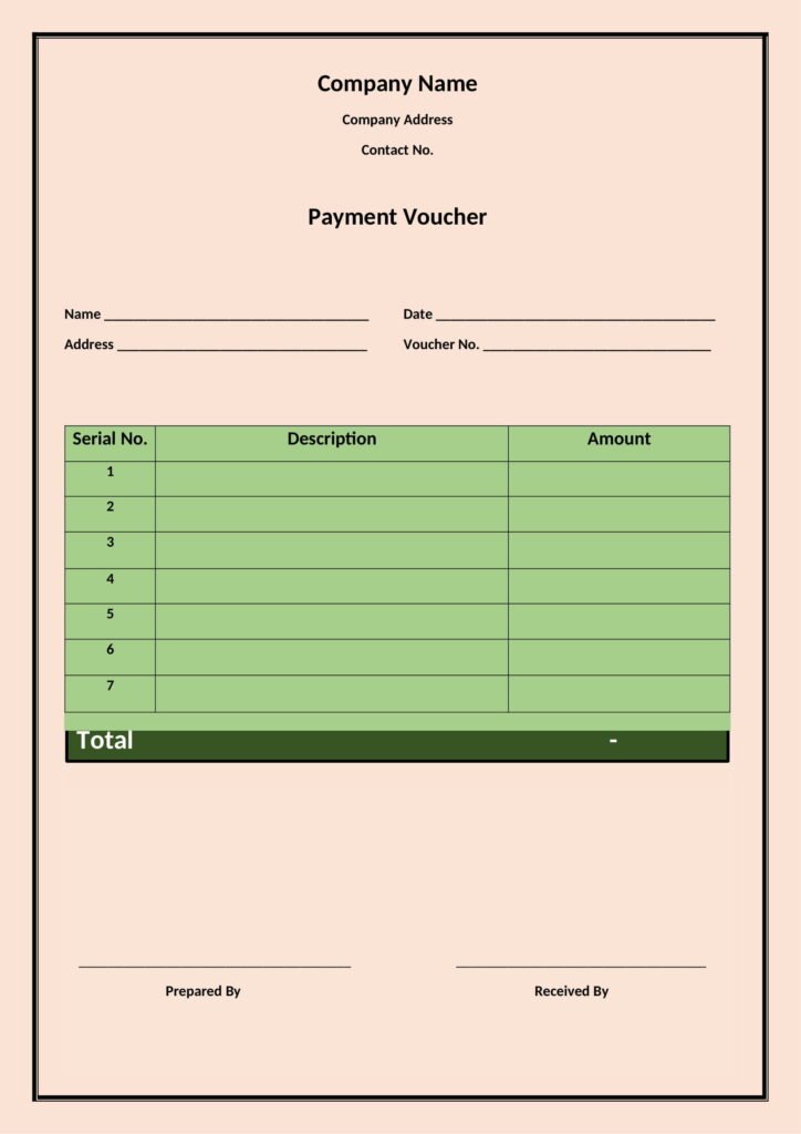 50 Free Payment Voucher Templates Download Excel Word