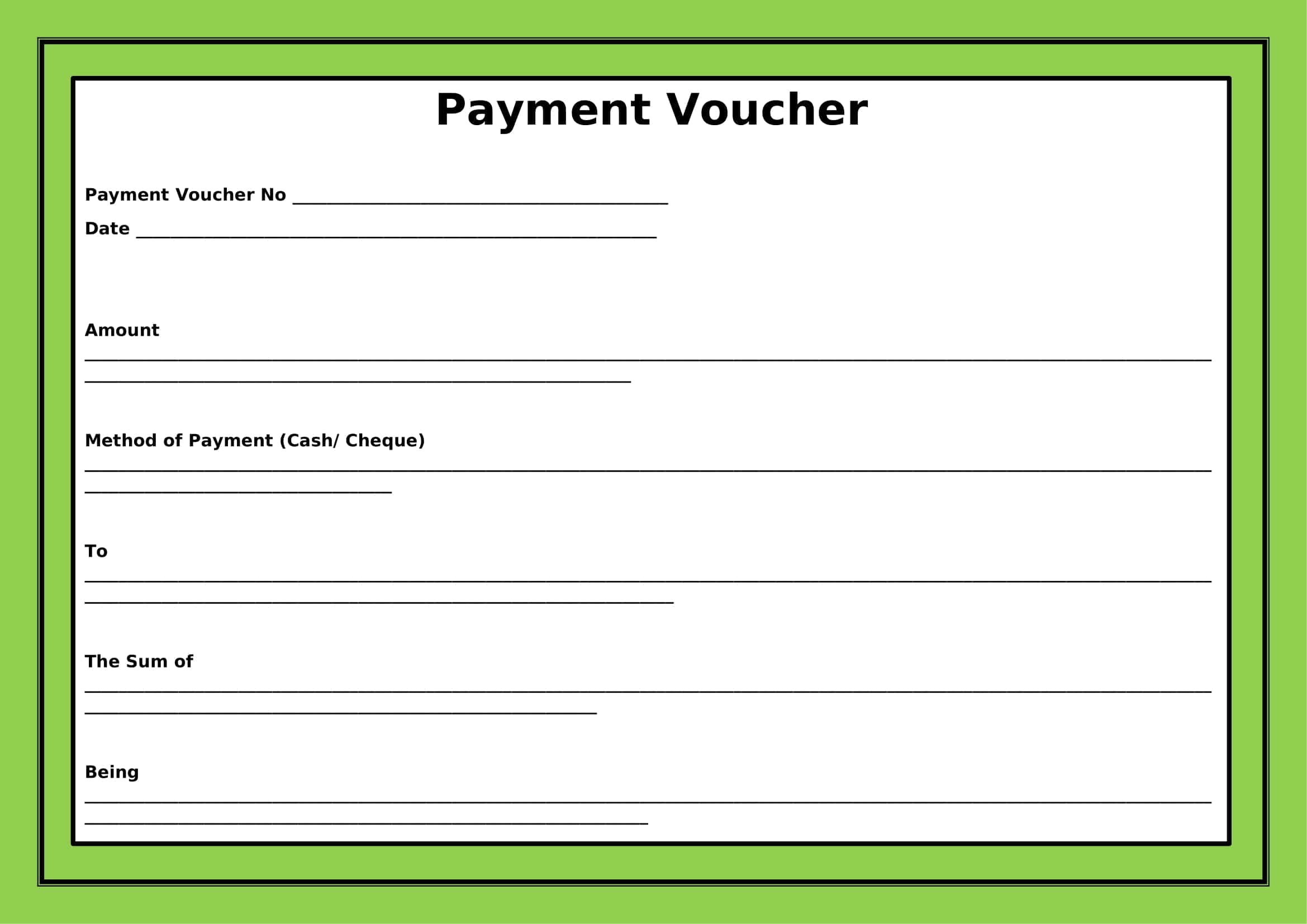 Payment Voucher Format