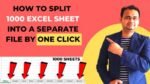 How to Split Each Excel Sheet Into a Separate File by One Click