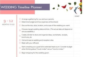 Wedding Timeline Planner Template in Excel (Download.xlsx)