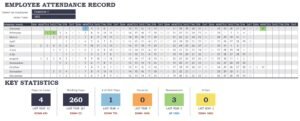 Employee Attendance Record Template In Excel (Download.xlsx)