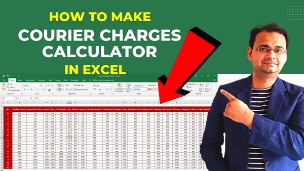 How to make Courier Charges Calculator in Excel Shipping Charges Calculator