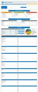 Party Planner And Checklist Template In Excel (Download.xlsx)