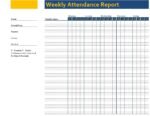 Weekly Attendance Report Template In Excel (Download.xlsx)