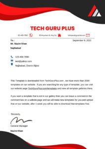 Business Letterhead Template for Your Next Letter (.docx) Download