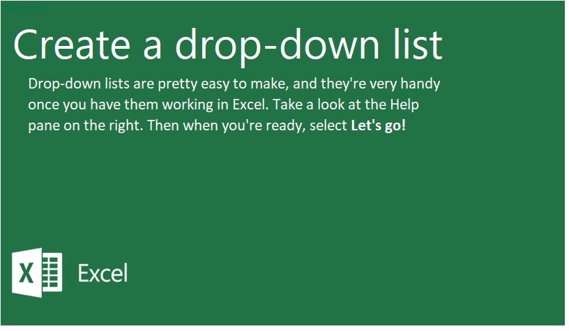 Drop-Down Tutorial Template In Excel (Download.xlsx)