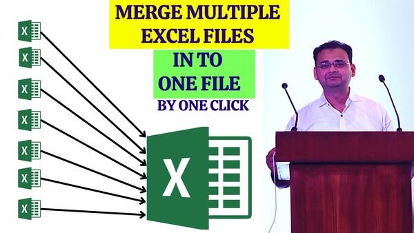 Merge Multiple Excel Files in to One File in Excel (by One Click) VBA Code