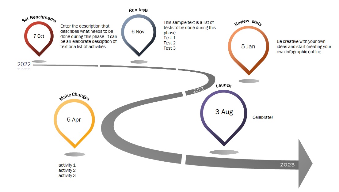 Milestone Infographic Timeline Template In Excel Downloadxlsx