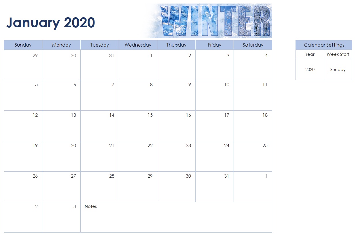 Seasonal Photo Calendar 2025