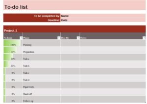 To-Do List Template In Excel (Download.xlsx)