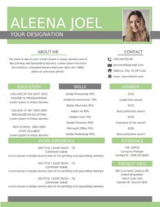 Resume Template Word Free Download (.docx & .pdf)