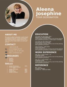 Modern Attractive Resume Template (.docx & .pdf)