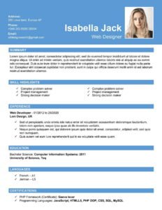 Download Modern CV Template Word (.docx & .pdf)