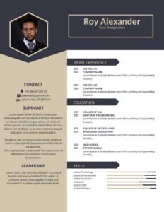 Resume Format PDF For Freshers (.docx & .pdf)
