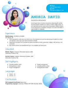 Modern CV Template Word Free Download With Photo