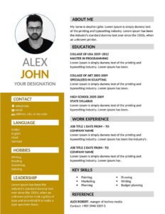 College Student Resume Template Microsoft Word Free Download