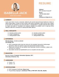 Editable CV Templates With Photo Free Download