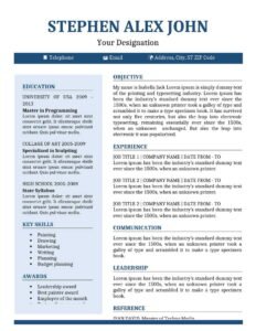 CV Format With Photo In Ms Word (.docx & .pdf)