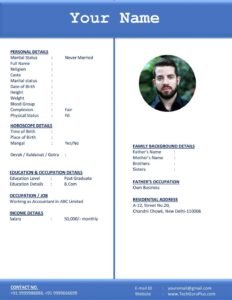 Latest Bio Data For Marriage (Word & PDF) Download