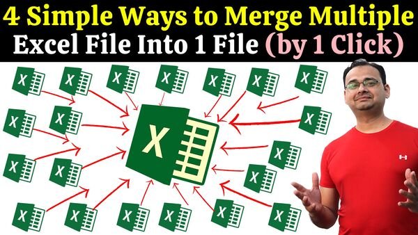 4 Easy Ways to Combine and Merge Multiple Excel File Data Into One With VBA Code (by One Click)