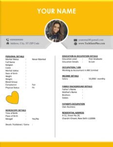 New Marriage Biodata Format (Word & PDF) Download