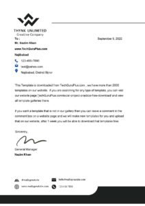 Editable New Letterhead Word Template Free Download (.docx Word & PDF)