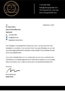 Editable Latest Letterhead Template Free Download (.docx Word & PDF)