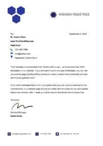 Editable Modern Free Online Letterhead Templates (.docx Word & PDF)