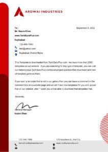Editable Stylish Email Letterhead Templates Free (.docx Word & PDF)
